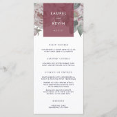 英語の庭園の結婚式メニューカード |マルサラ メニュー (正面)