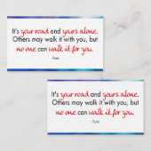 英語の引用文（ルミ） - It is your Road ノートカード (正面/裏面)