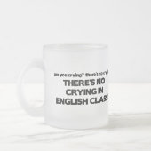 英語の授業の泣き叫び無し フロストグラスマグカップ (左)
