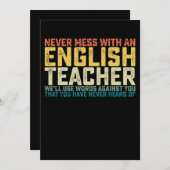 英語の教師をなめてはいけない、言葉でやっつける 招待状 (正面/裏面)