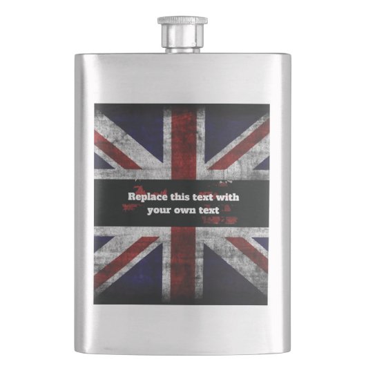 英語の文字を追加するフラグ装飾用クッション フラスク (正面)