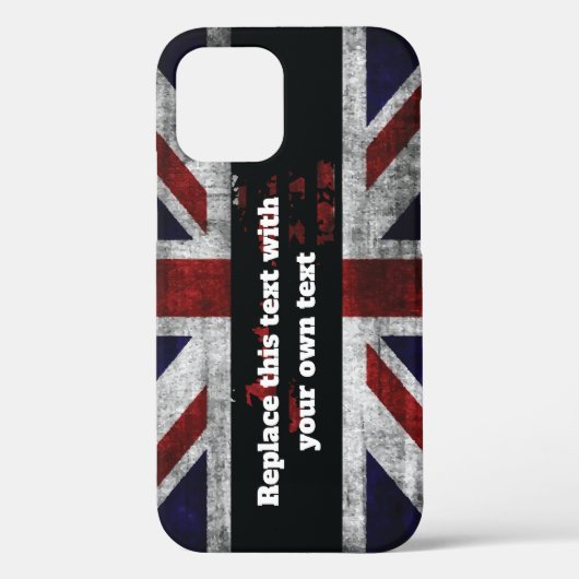 英語の文字を追加するフラグ装飾用クッション Case-Mate iPhoneケース (裏面)
