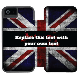 英語の文字を追加するフラグ装飾用クッション iPhone SE/5/5sウォレットケース