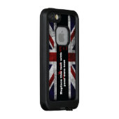 英語の文字を追加するフラグ装飾用クッション LifeProof iPhoneケース (裏面/右)