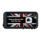 英語の文字を追加するフラグ装飾用クッション LifeProof iPhoneケース (裏面横)