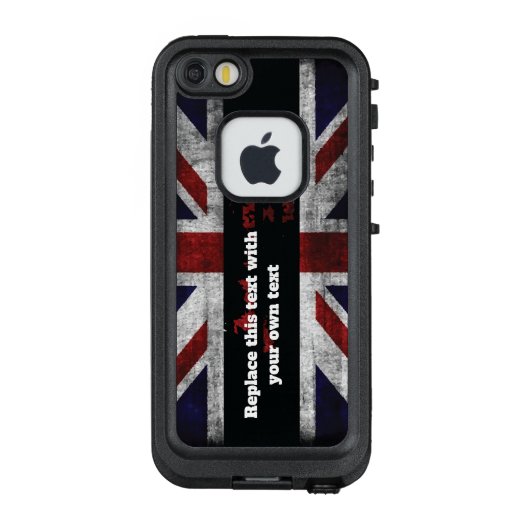 英語の文字を追加するフラグ装飾用クッション LifeProof iPhoneケース (裏面)