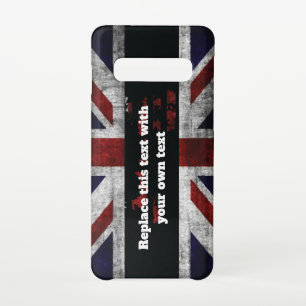 英語の文字を追加するフラグ装飾用クッション SAMSUNG GALAXY S10ケース