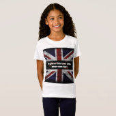 英語の文字を追加するフラグ装飾用クッション Tシャツ (正面フル)