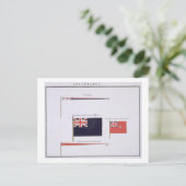 英語の旗, Flagsフランスのの本から, c.1819 ポストカード (スタンド正面)