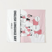 英語の日 タペストリー (正面(横))