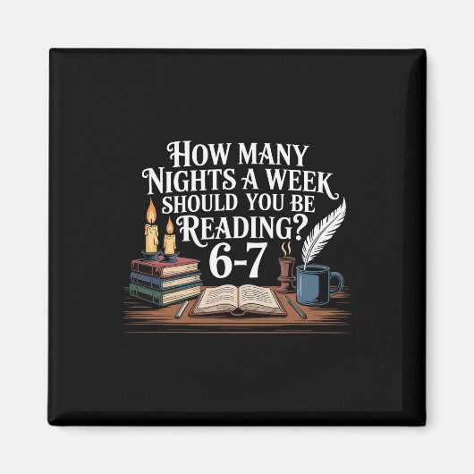 英語の本好きのための67晩の読書のミーム マグネット (正面)