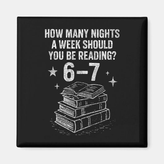 英語の本好きのための67晩の読書ミーム マグネット (正面)