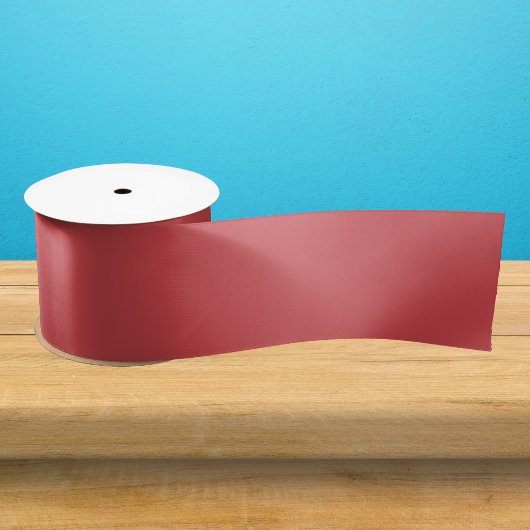 英語の朱色無地の サテンリボン