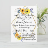 英語の結婚式招待状 招待状 (スタンド正面)