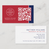 英語の講師プロフェッショナルQRコードロモダンゴ 名刺 (正面/裏面)