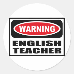 英語の警告先生 ラウンドシール