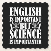 英語の重要だが科学おもしろい先生ことわざ ペーパーコースター (正面)