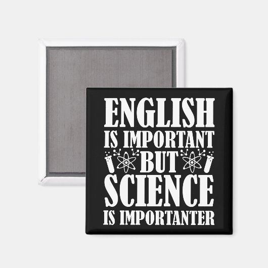 英語の重要だが科学おもしろい先生ことわざ マグネット (正面/裏面)