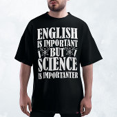 英語の重要だが科学おもしろい先生ことわざ Tシャツ
