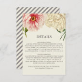 英語の開花結婚の詳細挿入カード エンクロージャーカード (正面/裏面)