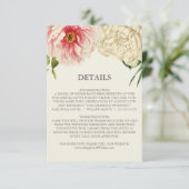 英語の開花結婚の詳細挿入カード エンクロージャーカード (スタンド正面)