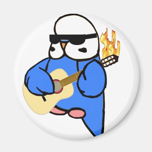 英語のBudgie Unplugged マグネット (正面)