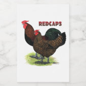 英語のRedcaps フードラベル (シングルラベル)