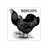 英語のRedcaps ラバースタンプ (インプリント)