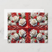 英語はがきバラデザイン ポストカード (正面/裏面)