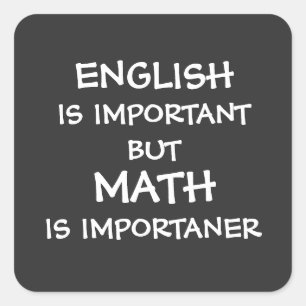 英語は大事だが数学は重要だ スクエアシール