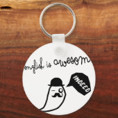 英語は素晴らしだが忘れ鍵はするな キーホルダー (正面)