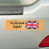 英語は話?英語で。フラグbf バンパーステッカー (車上)