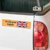 英語は話?英語で。フラグbf バンパーステッカー (トラック上)