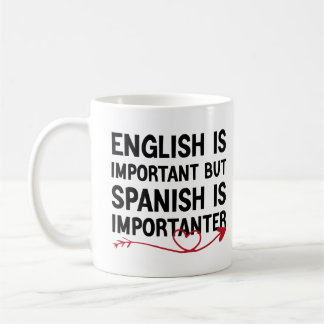 英語は重要だがスペインの重要だ コーヒーマグカップ