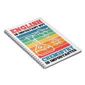 英語は重要だが化学は重要だ ノートブック (右側)