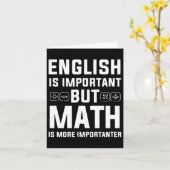英語は重要だが数学の方がもっと重要だ カード (黄色い花)