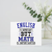 英語は重要だが数学はもっと重要だというパン ポストカード (スタンド正面)