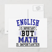 英語は重要だが数学はもっと重要だというパン ポストカード (正面/裏面)
