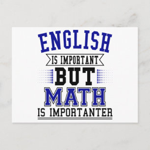 英語は重要だが数学はもっと重要だというパン ポストカード