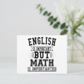 英語は重要だが数学はもっと重要だというパン ポストカード (スタンド正面)