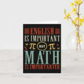 英語は重要だが数学は重要おもしろいだ カード (黄色い花)