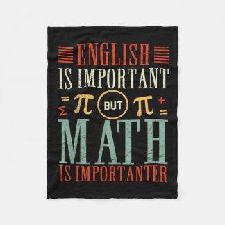 英語は重要だが数学は重要おもしろいだ フリースブランケット