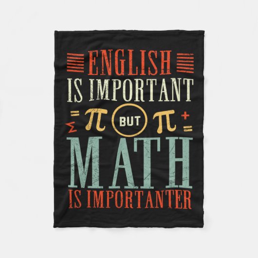 英語は重要だが数学は重要おもしろいだ フリースブランケット (正面)