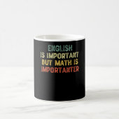 英語は重要だが数学は重要だ コーヒーマグカップ (中央)