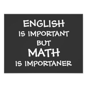 英語は重要だが数学は重要だ フォトプリント