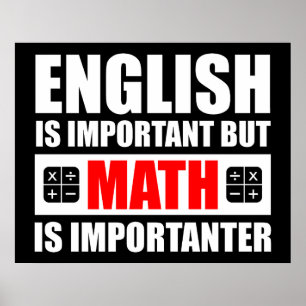 英語は重要だが数学は重要だ ポスター