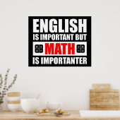 英語は重要だが数学は重要だ ポスター (キッチン)
