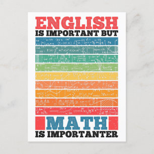 英語は重要だが数学は重要だ ポストカード