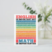 英語は重要だが数学は重要だ ポストカード (スタンド正面)