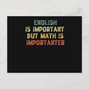 英語は重要だが数学は重要だ ポストカード